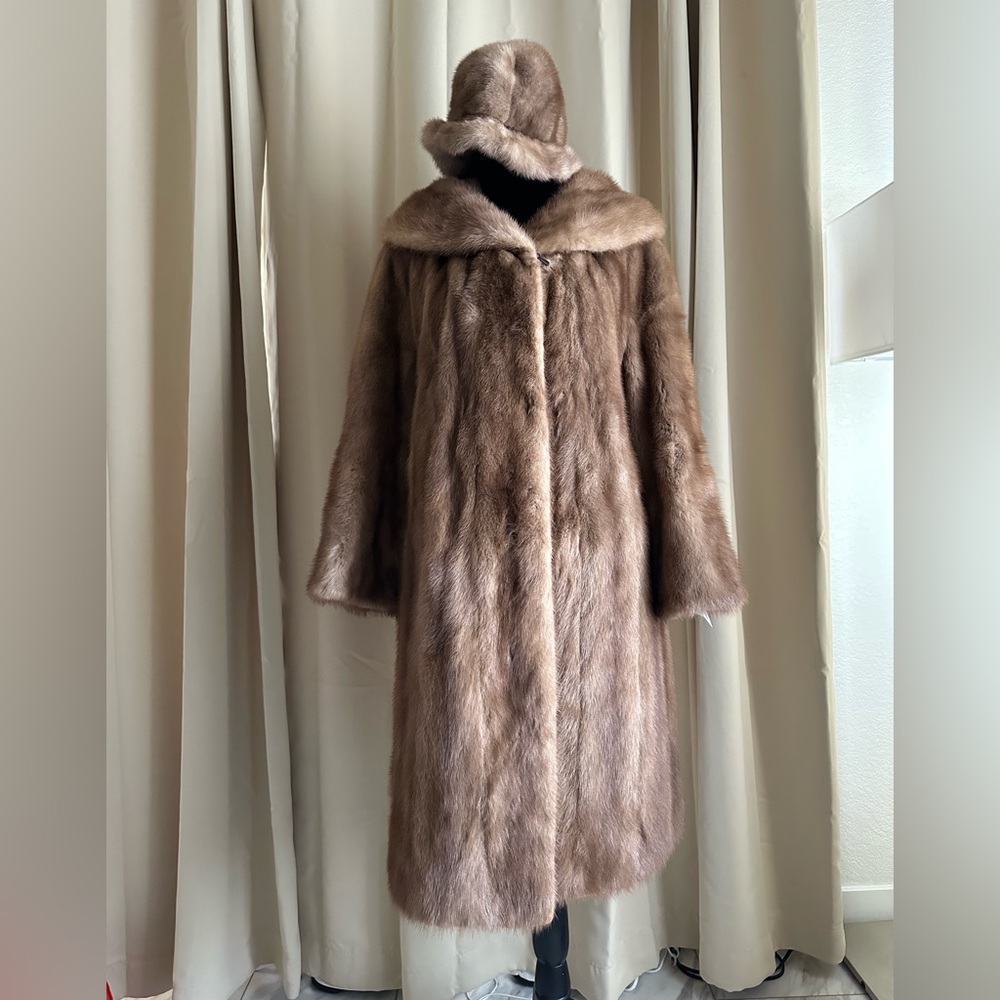 Vintage genuine mink fur coat